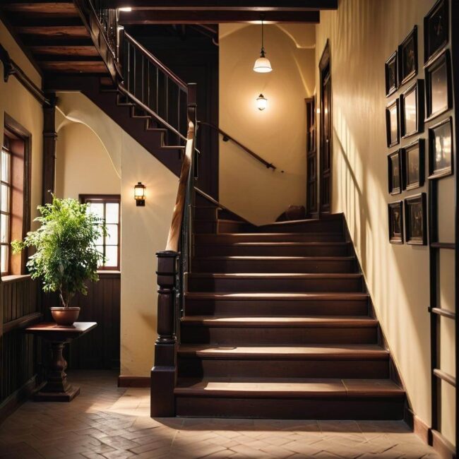 Schody na antresolę bez podparcia